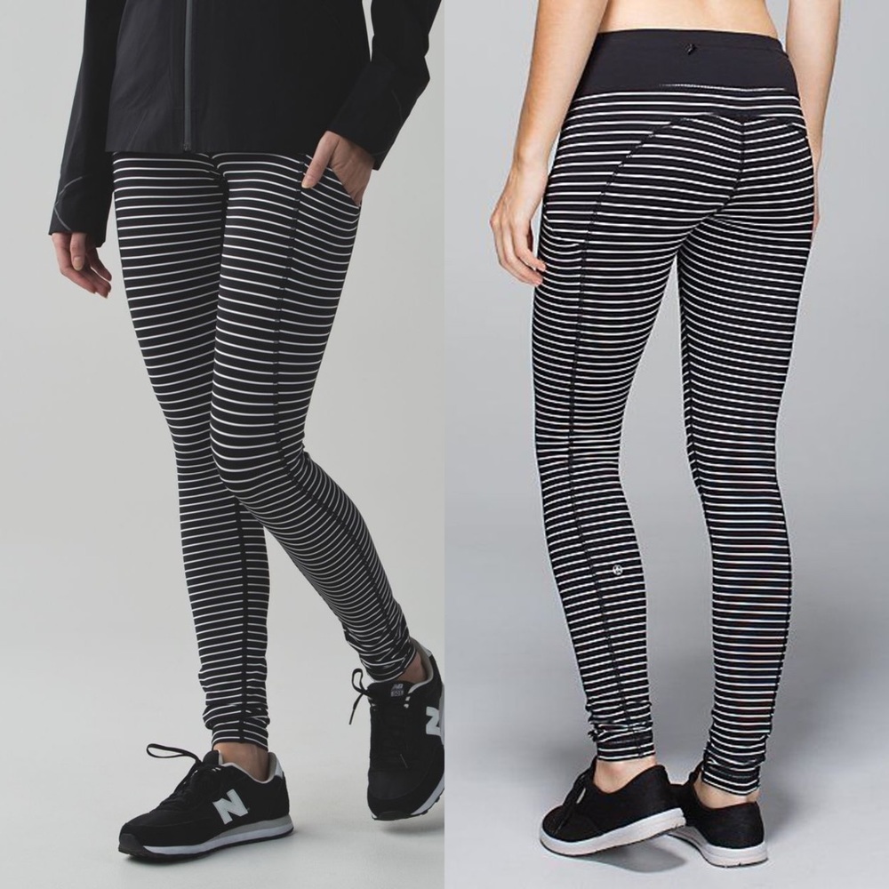 Lululemon RARE Parallel Stripe Run Speed Tights II 8
